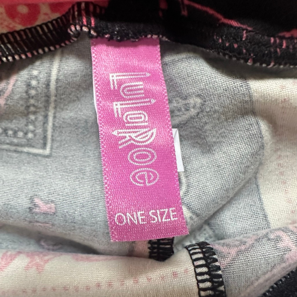 Girls LuLaRoe Pink Belle & Black Toy Story Leggings set 2 - Picture 12 of 14